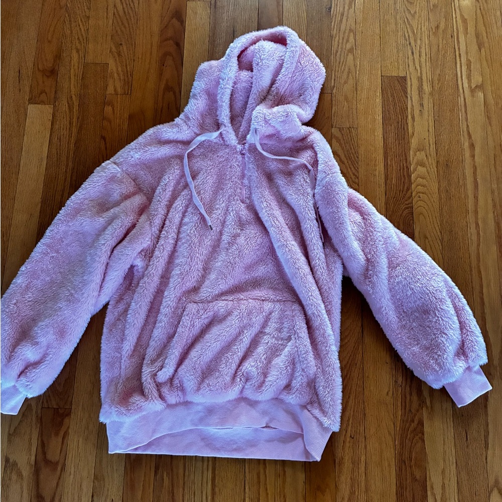Cozy Pink Fleece Hoodie